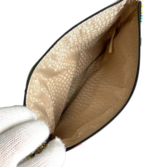 Kate Spade Sand Hill Circle Gia Umbrella Large Canvas Bag Clutch NWOT - Picture 3 of 10